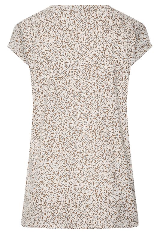 YOURS Plus Size Ivory White Pebble Print Blouse | Yours Clothing 2