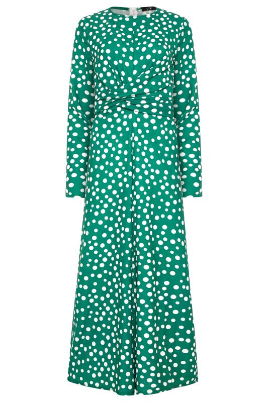 LTS Green Polka Dot Twist Front Jumpsuit | Long Tall Sally