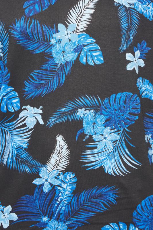 BadRhino Big & Tall Black & Blue Hawaiian Print T-Shirt | BadRhino 2