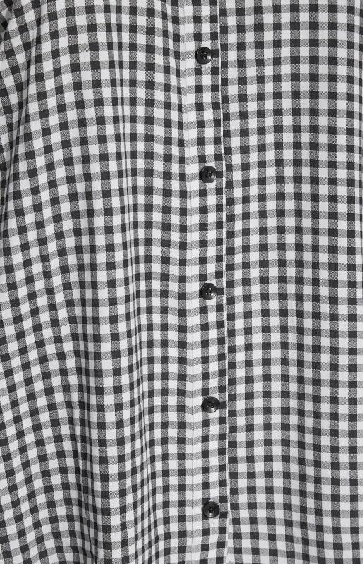 LIMITED COLLECTION Curve Black Gingham Collar Shirt 5