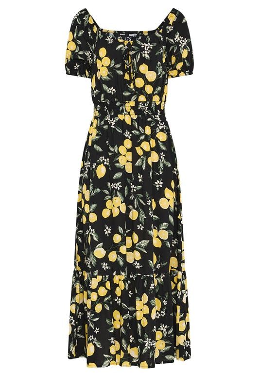 LTS Tall Women's Black Lemon Print Midi Dress | Long Tall Sally 6