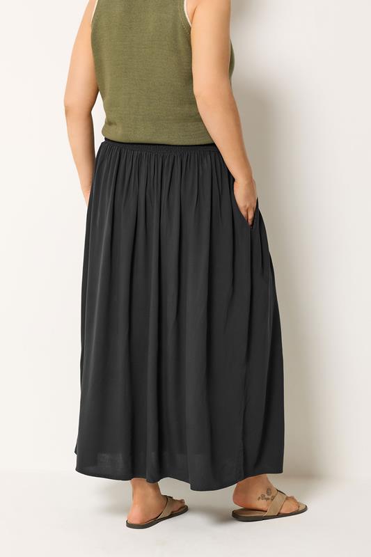 YOURS Plus Size Black Maxi Skirt | Yours Clothing 4