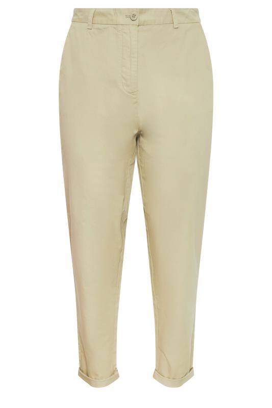 YOURS Plus Size Beige Brown Straight Leg Chino Trousers | Yours Clothing  6