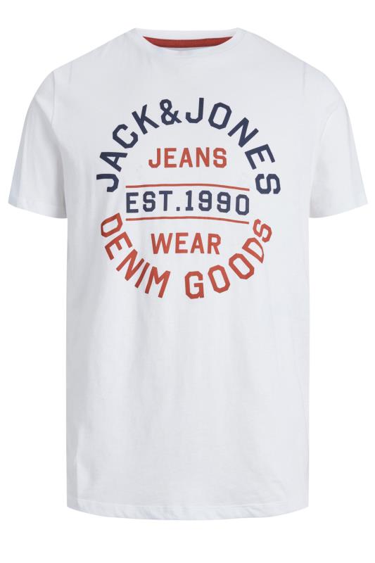 JACK & JONES Big & Tall 3 PACK White Logo T-Shirts | BadRhino  4
