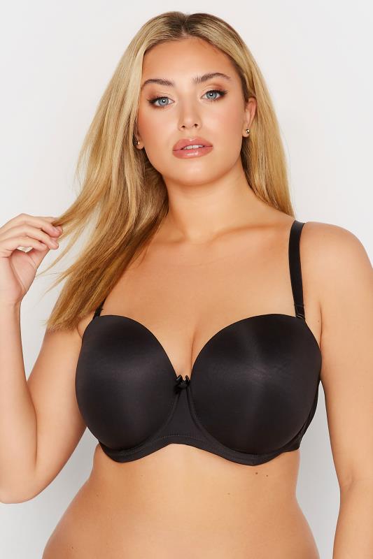 Plus Size Black Moulded Underwired Full Cup Multiway Bra With Removable Straps | Yours Clothing 3