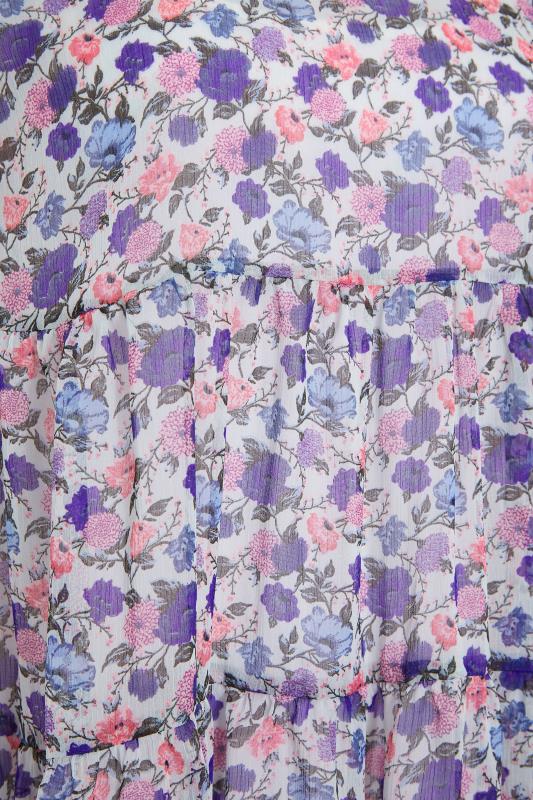 LIMITED COLLECTION Curve Purple Ditsy Floral Tiered Tunic_S.jpg