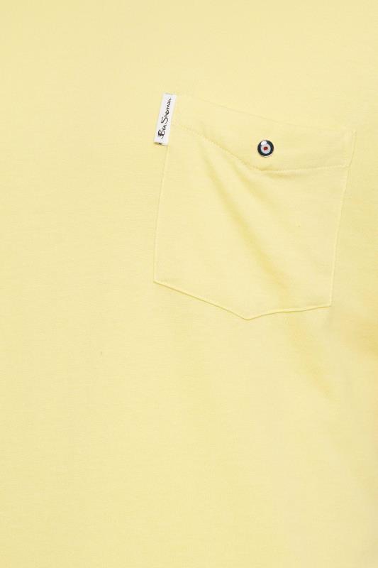 BEN SHERMAN Big & Tall Lemon Yellow Signature Pocket T-Shirt | BadRhino 2