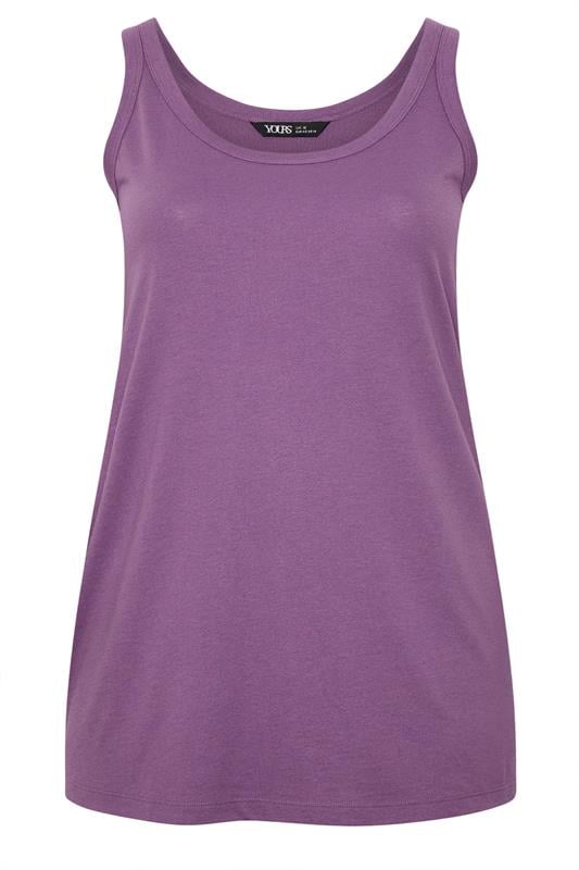 YOURS Plus Size Purple Core Vest Top | Yours Clothing 5