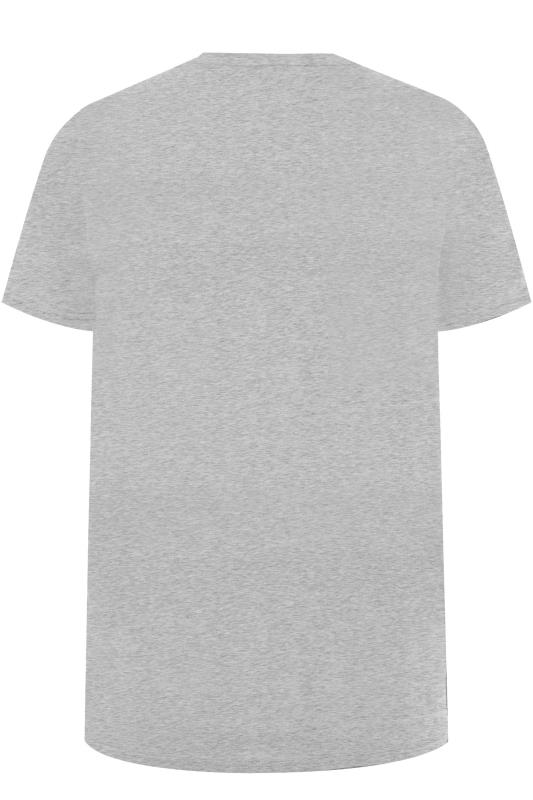 ALPHA INDUSTRIES Big & Tall Grey Marl Basic Logo T-Shirt 3