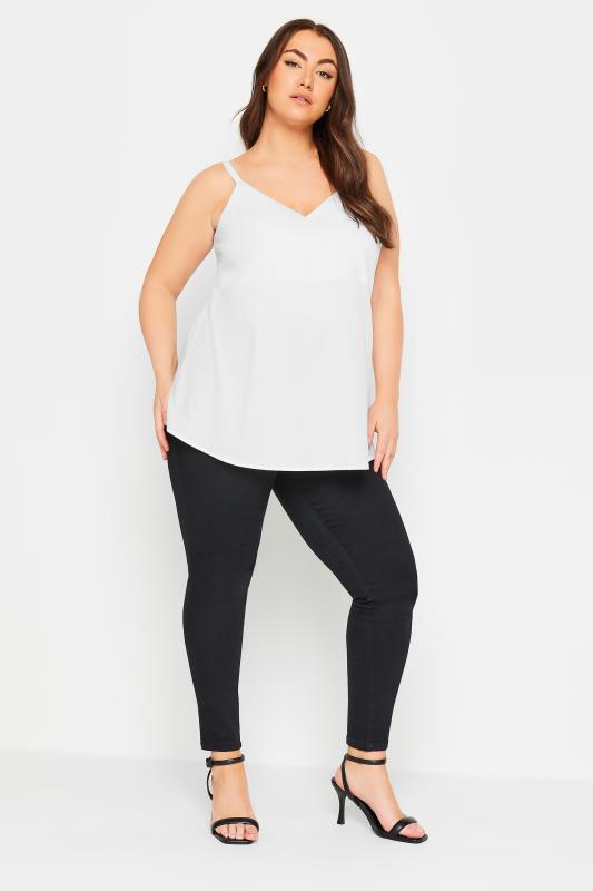 YOURS Curve Plus Size White Cami Top | Yours Clothing  2