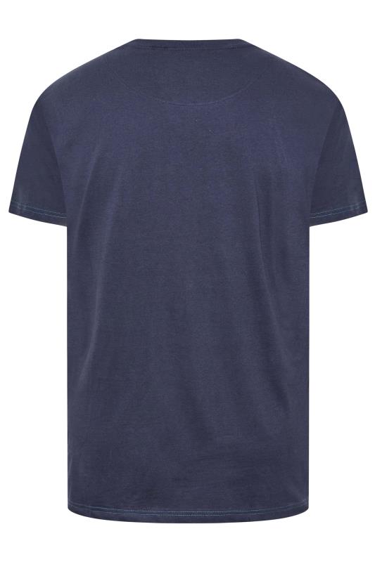 KAM Big & Tall Navy Blue Tokyo Camo Print T-Shirt 4