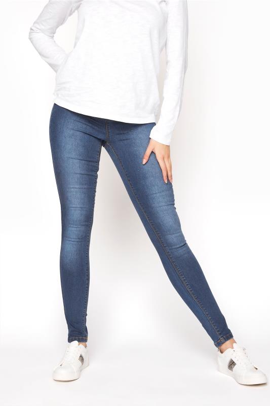 Tall  LTS MADE FOR GOOD Mid Blue Pull On Bum Shaper LOLA Jeggings