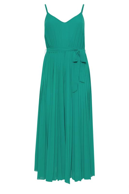 YOURS Plus Size Green Pleated Jumpsuit | Yours Clothing 5