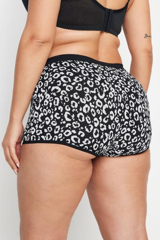 YOURS Plus Size 5 PACK Black Animal Print Shorts | Yours Clothing 3