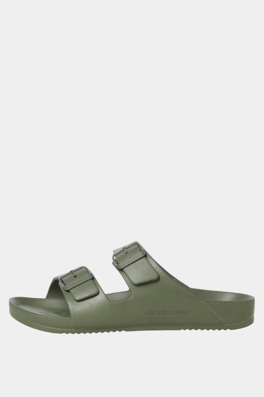 JACK & JONES Big & Tall Green Double Strap Sandals | BadRhino 2