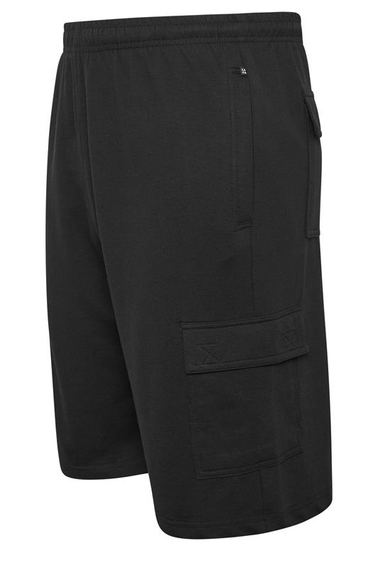 KAM Big & Tall Black Jersey Cargo Shorts | BadRhino 5