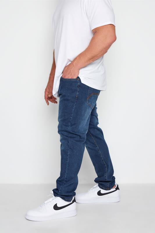  Grande Taille BadRhino Big & Tall Mid-Blue Stretch Jeans