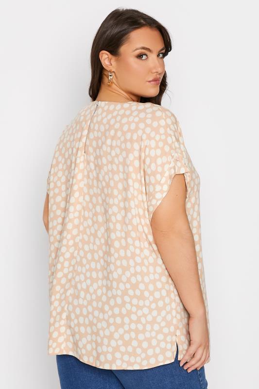 Plus Size Pink Polka Dot Top | Yours Clothing 3