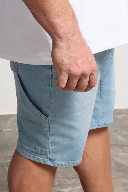 BadRhino Big & Tall Light Blue Wash Carpenter Shorts | BadRhino 6