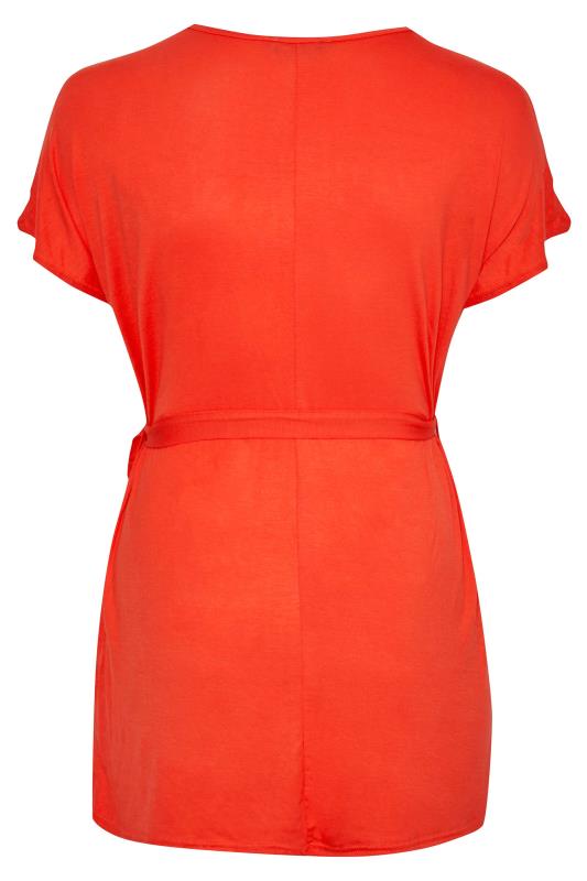 LIMITED COLLECTION Plus Size Orange Waist Tie T-Shirt | Yours Clothing 7