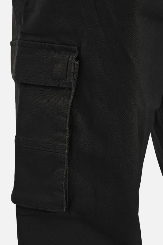 BadRhino Big & Tall Black Stretch Cargo Trousers 6