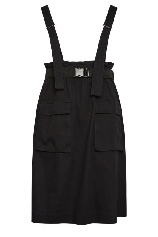 LIMITED COLLECTION Plus Size Black Utility Pinafore Midi Skirt | Yours Clothing 6