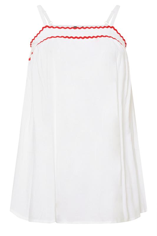 YOURS Plus Size White Cami Swing Vest Top | Yours Clothing 5