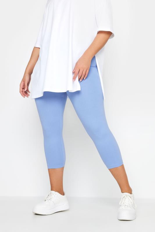 Grande Taille YOURS Curve Light Blue Cropped Leggings
