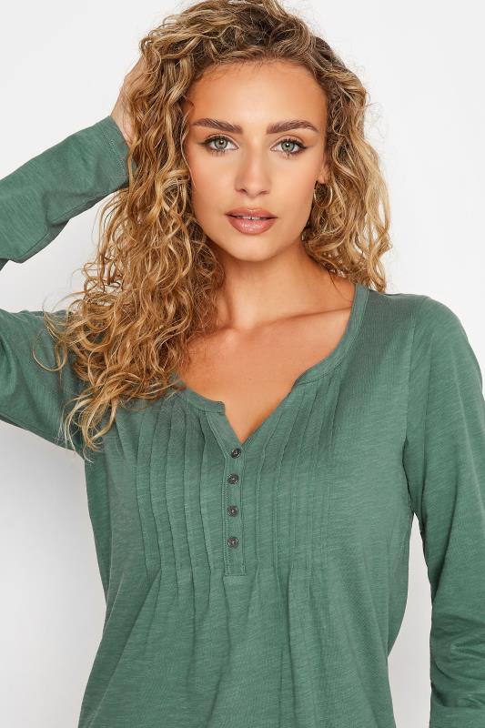 LTS MADE FOR GOOD Tall Long Sleeve Sage Green Top 4