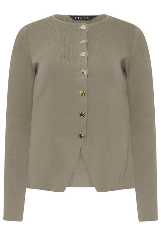 LTS Tall Women's Mocha Brown Button Cardigan | Long Tall Sally 5