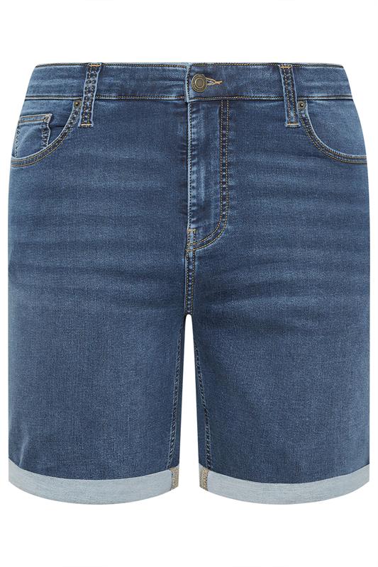 BadRhino Big & Tall Mid Blue Ultra Stretch Denim Short | BadRhino 5