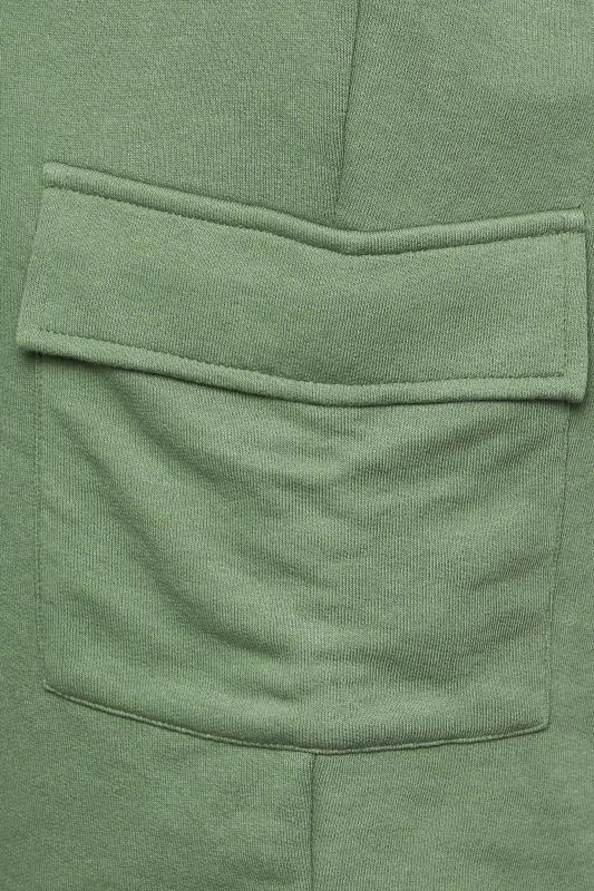 YOURS Plus Size Sage Green Cargo Jogger Shorts | Yours Clothing 4