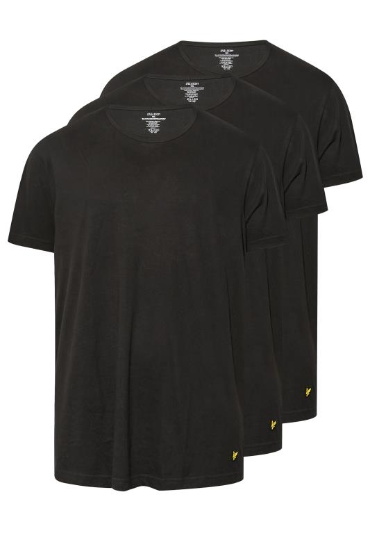 LYLE & SCOTT 3 Pack Plain Black Lounge T-Shirts | BadRhino 2