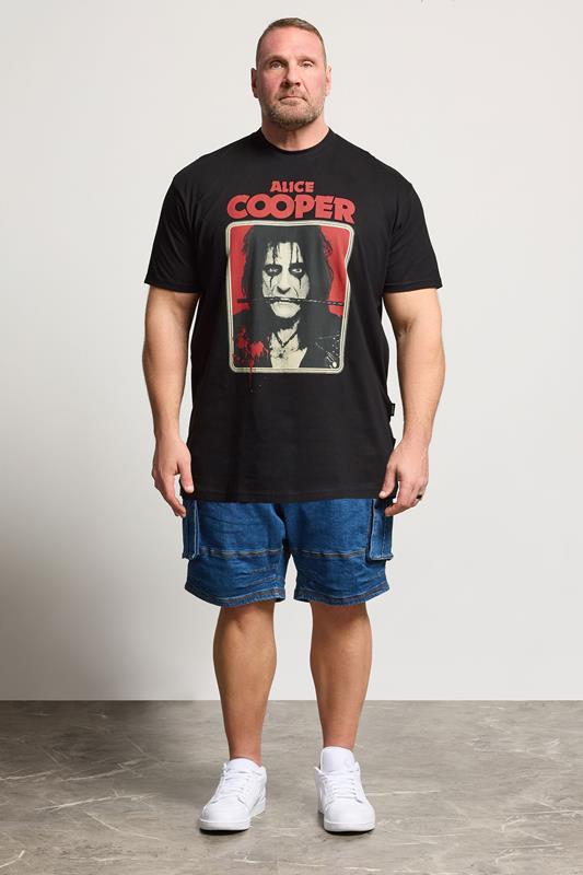 BadRhino Big & Tall Black Extra Long Alice Cooper Graphic T-Shirt | BadRhino 1