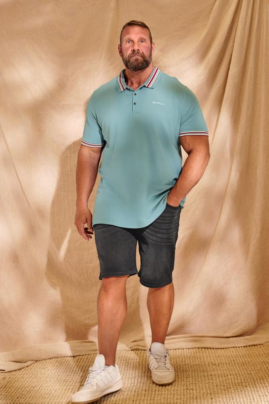 BEN SHERMAN Big & Tall Blue Polo Shirt | BadRhino 1