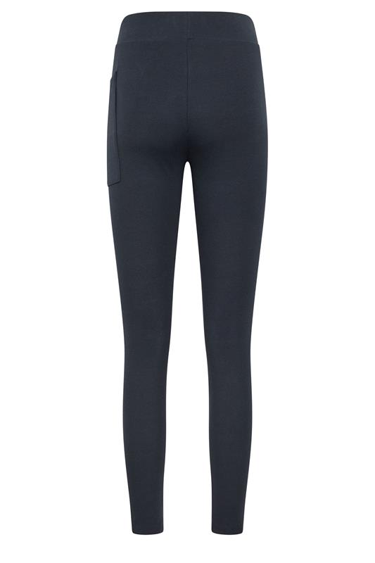 LTS Tall Women's Navy Blue Ribbed Pocket Leggings | Long Tall Sally 2