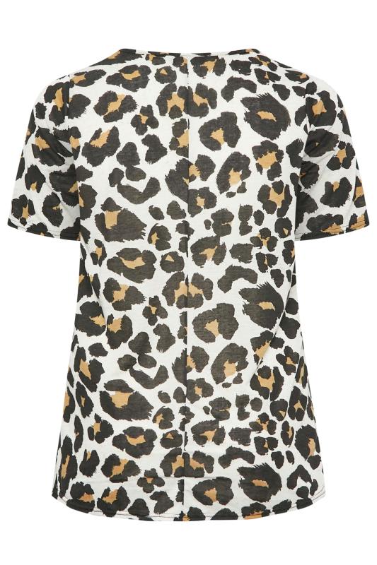 YOURS Plus Size Brown Animal Print Oversized T-Shirt | Yours Clothing 6
