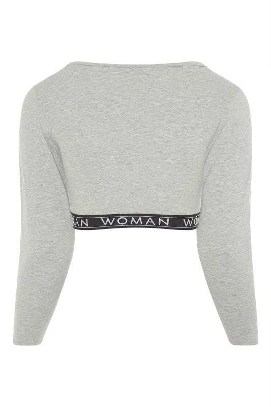 Plus Size Grey Woman Lounge Top | Yours Clothing 5