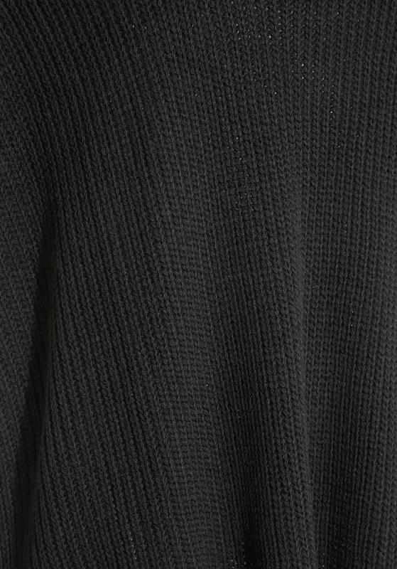Black Open Collar Knitted Vest_S.jpg