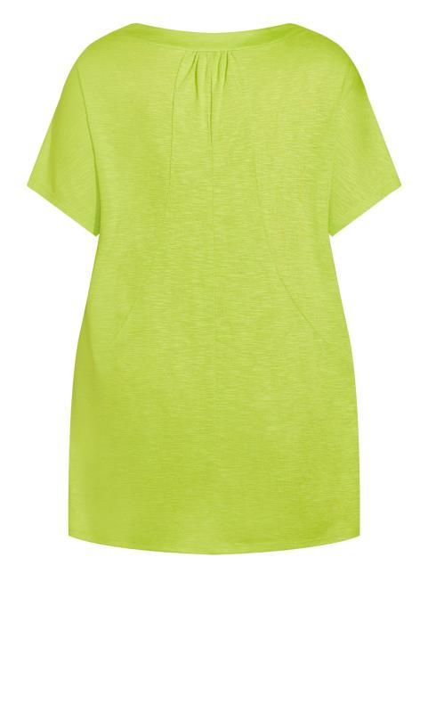 Evans Lime Green Pocket Pleat Tunic 5