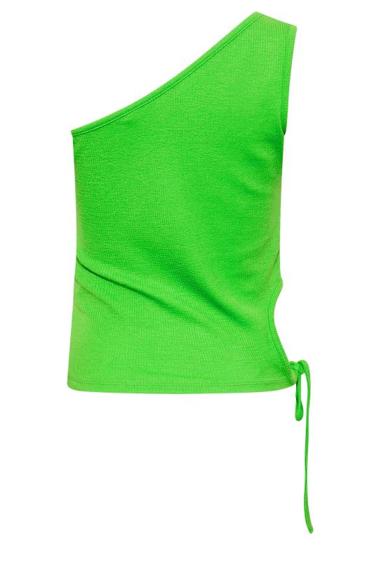 LTS Tall Green One Shoulder Cropped Top 7