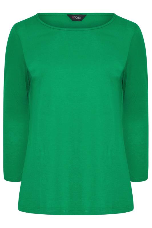 Plus Size Green Long Sleeve T-Shirt | Yours Clothing 5