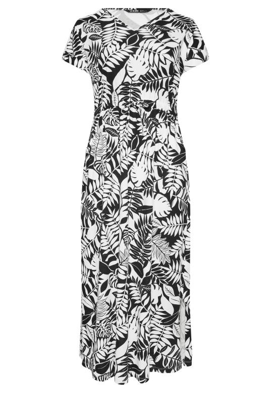 YOURS Plus Size Black Tropical Print Maxi Dress | Yours Clothing 5