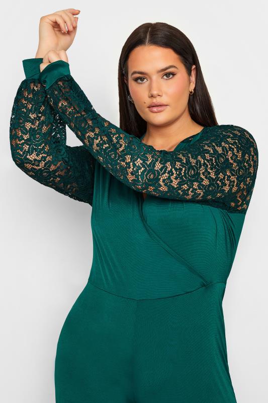 Tall Women's LTS Forest Green Lace Back Jumpsuit | Long Tall Sally 4