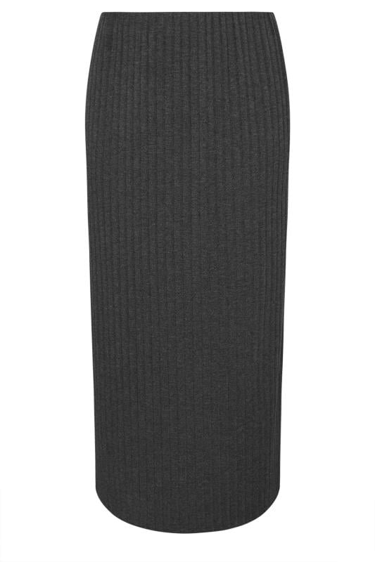 YOURS Plus Size Grey Ribbed Maxi Tube Skirt | Yours Clothing 5