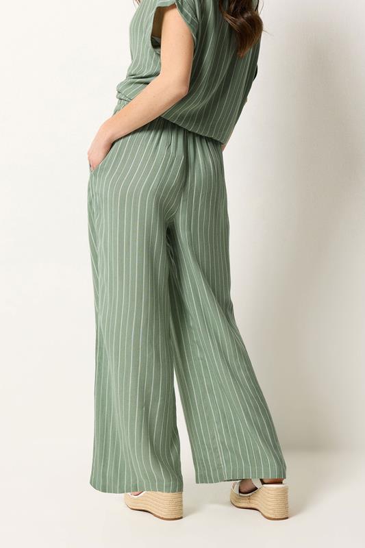 M&Co Set Sage Green Dobby Striped Top & Trousers | M&Co 7