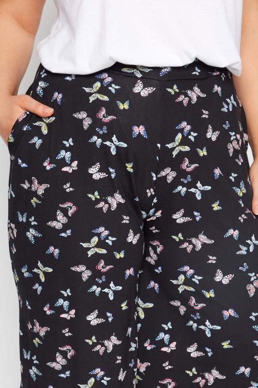 Curve Black Butterfly Culottes Size 14-36 3