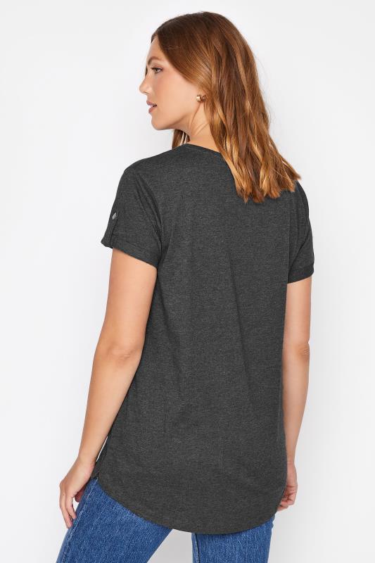 LTS Tall Charcoal Grey Short Sleeve Pocket T-Shirt 3