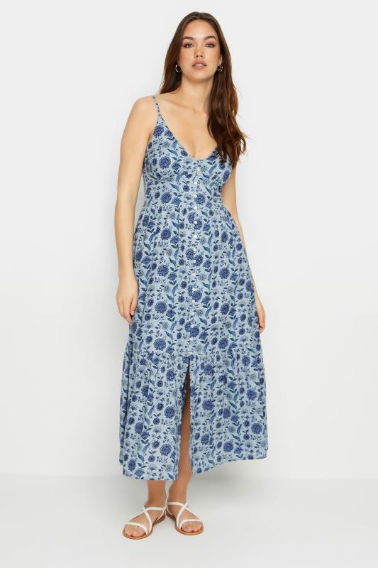 LTS Tall Women's Blue Floral Print Midaxi Sundress | Long Tall Sally 2