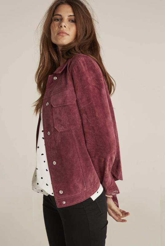 Burgundy Suede Jacket | Long Tall Sally